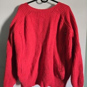 Tajinebanane For Breastfeeding Red Women's Sweater With Wool